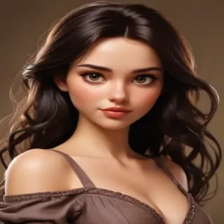 brunette cartoon characters