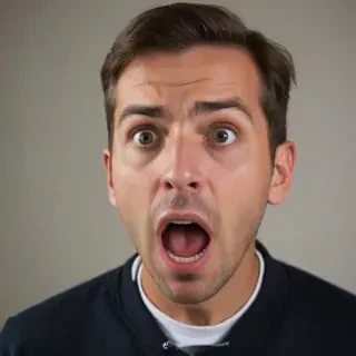 shocked man