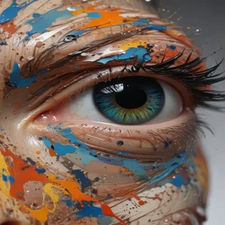 transparent paint splatter