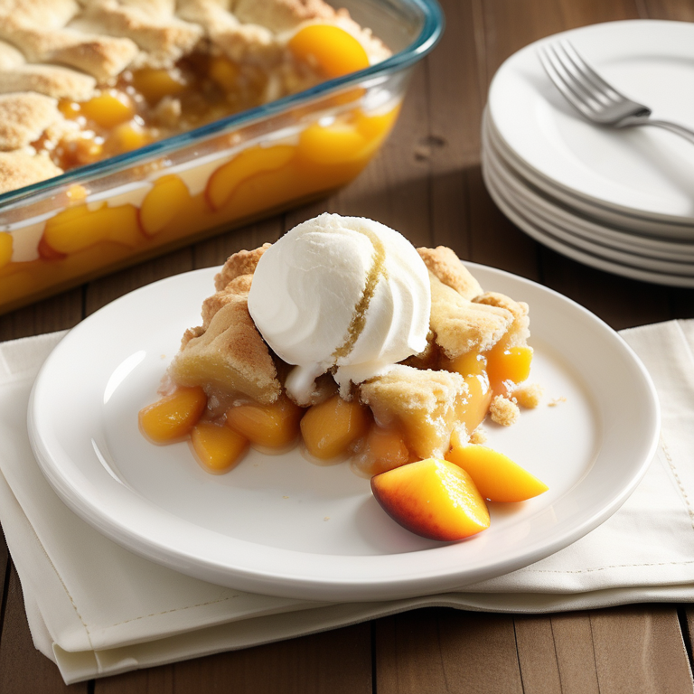 easy recipe for peach cobbler with cake mix