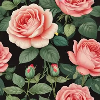 vintage rose illustration