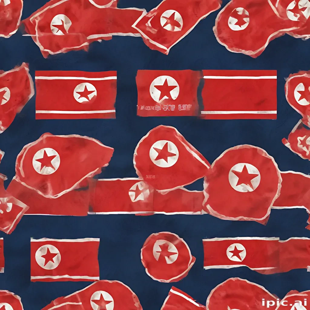 north korea flag