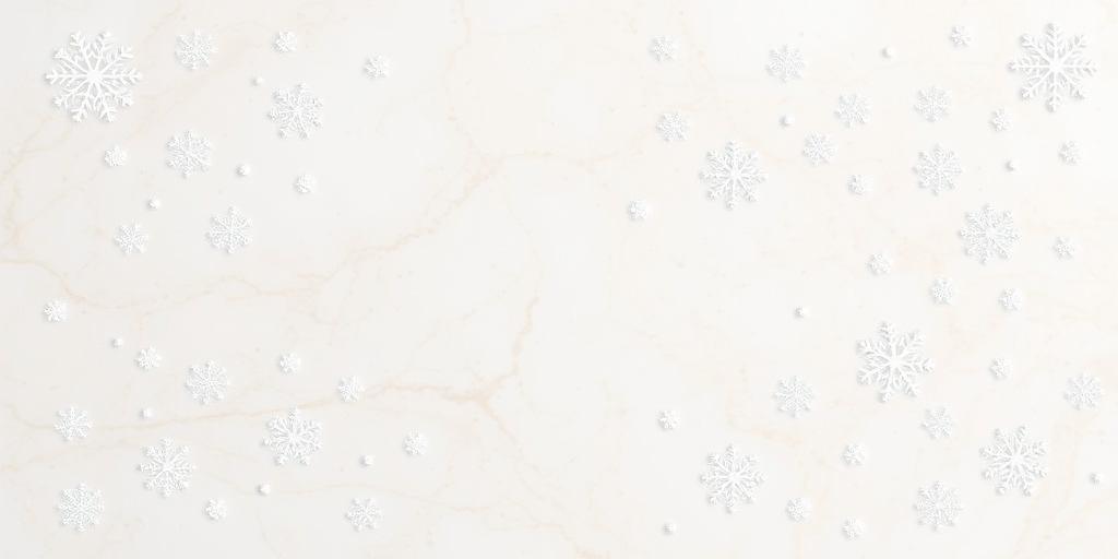 Create a winter themed background featuring a marble texture with soft white and light beige colors and overlay delicate snowflakes in various sizes and designs scattered throughout the image.