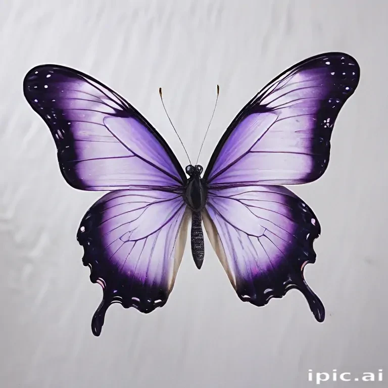 transparent purple butterfly