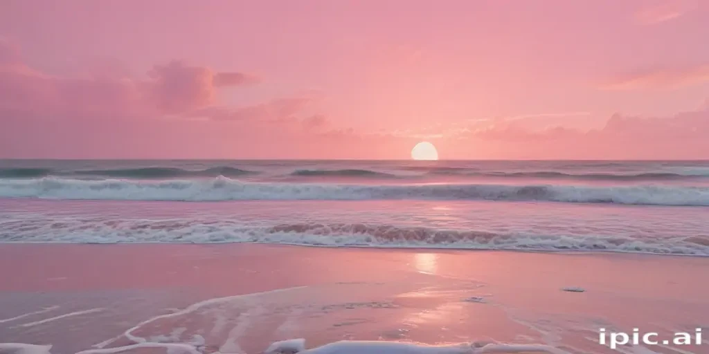 pink beach aesthetic