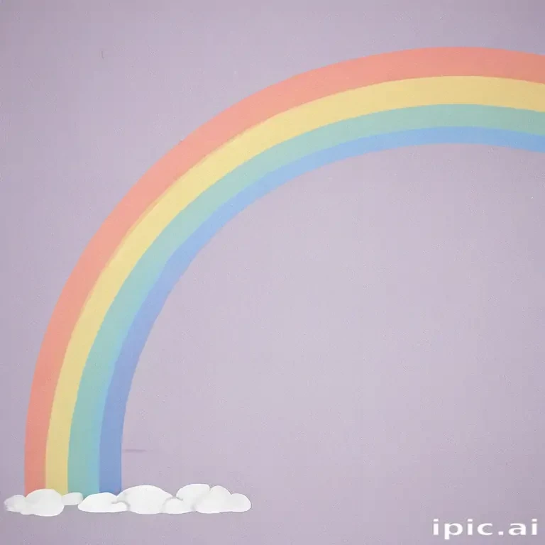 pastel coloured rainbow