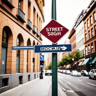 street sign mockup