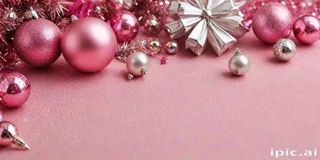 pink christmas aesthetic wallpaper