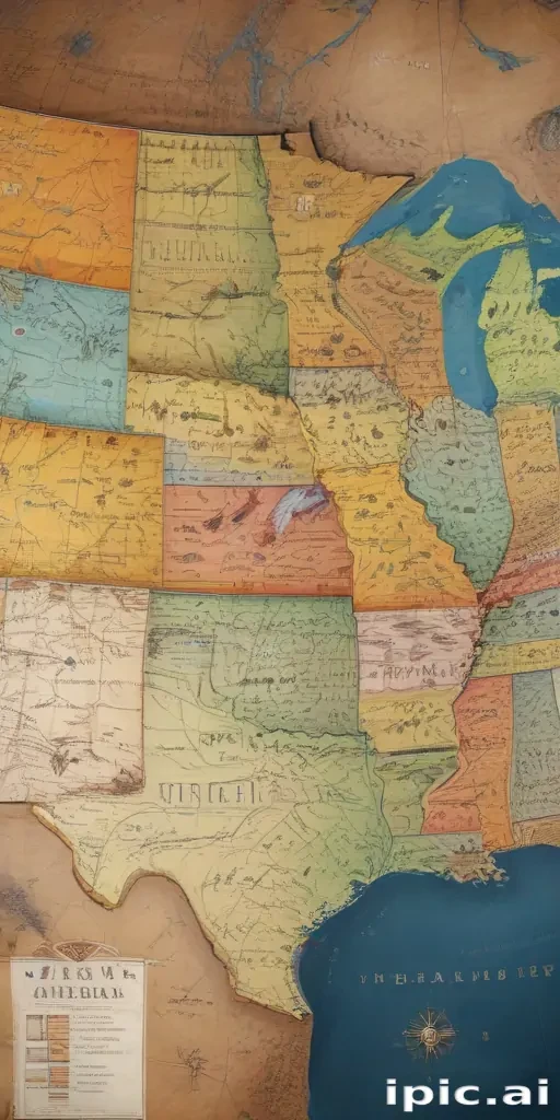 map of united states with states