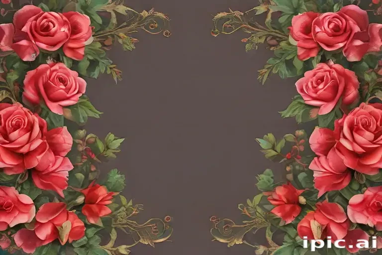 rose border png