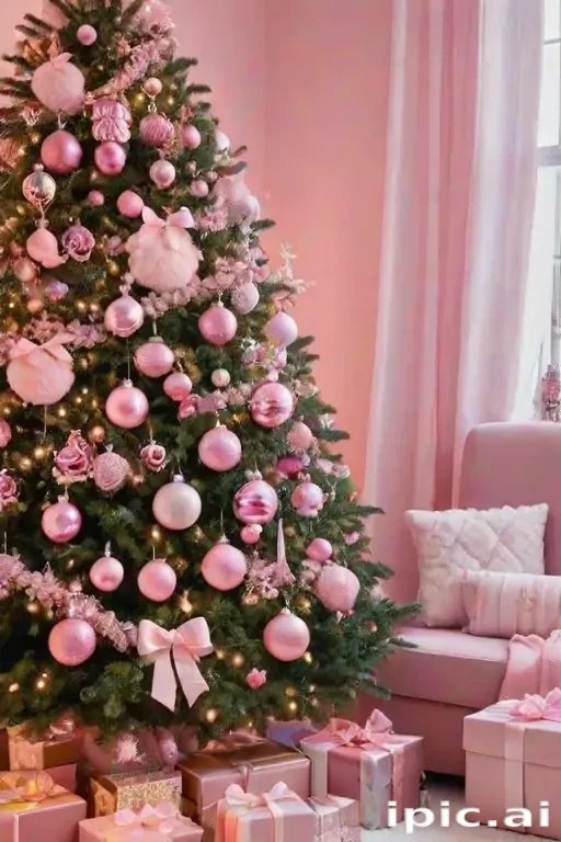 pink christmas aesthetic wallpaper