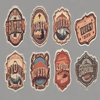 vintage stickers png