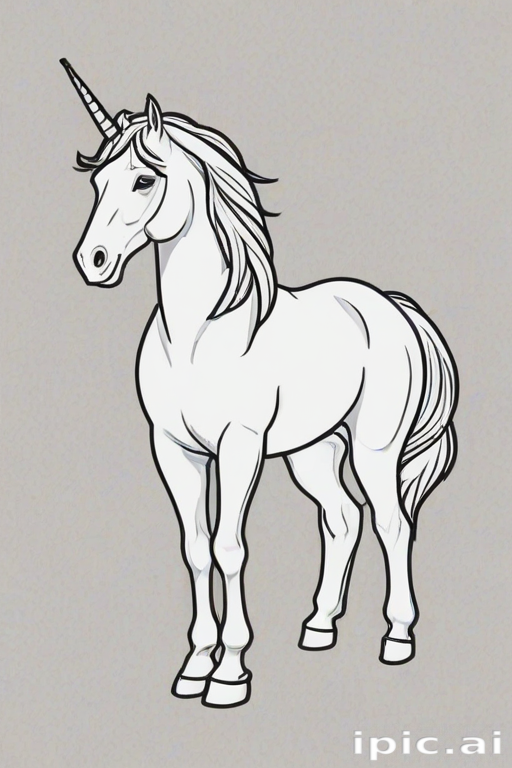 unicorn outline
