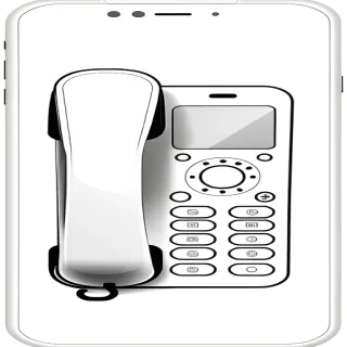 icon phone white