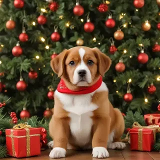 christmas dog backgrounds