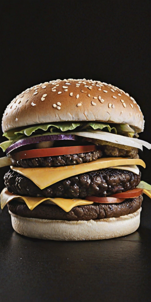 hamburger clipart black and white