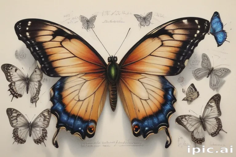 drawing butterflies