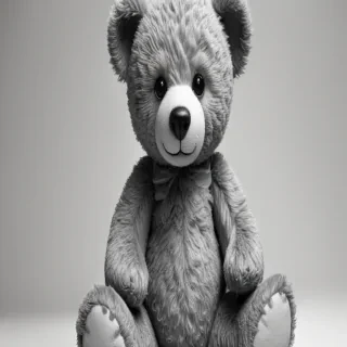 teddy bear clipart black and white