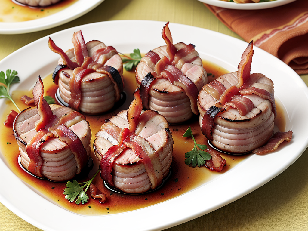 bacon wrapped pork tenderloin medallions