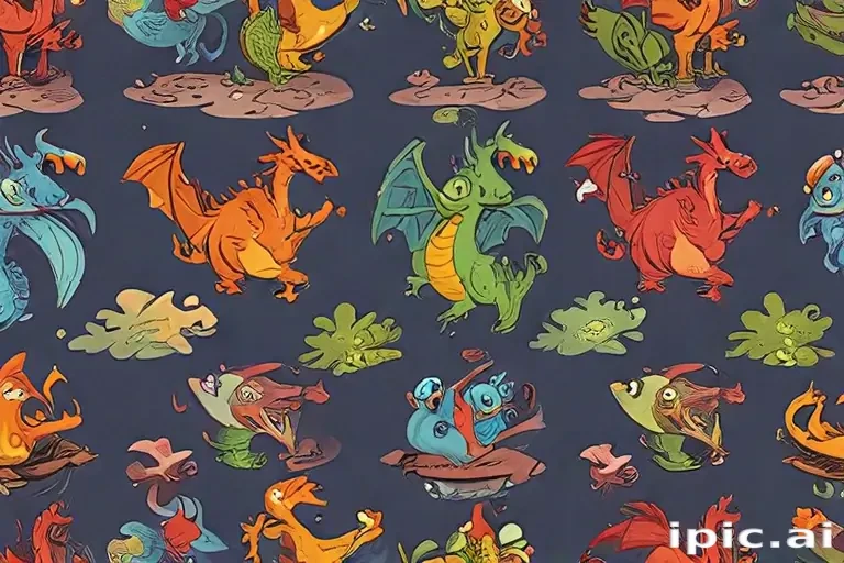 cartoon dragons