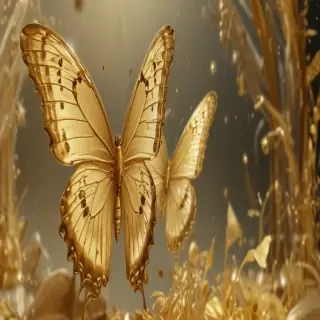 golden butterfly png