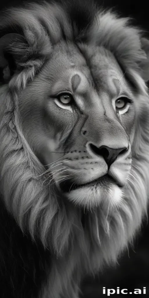 lion black and white pictures