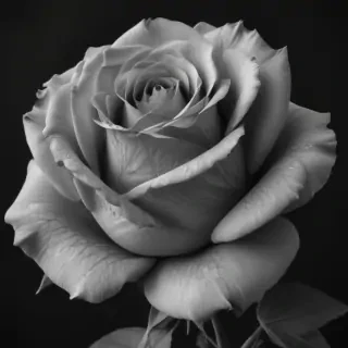 rose drawing black and white