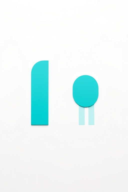 Create a minimalist design featuring large, turquoise quotation marks on a white background, using a Canon EOS R5 camera with a 50mm lens, aperture set to f/2.8, ISO 100, and capturing the image from a straight-on view to enhance clarity and contrast.