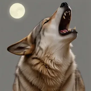 wolf howling png