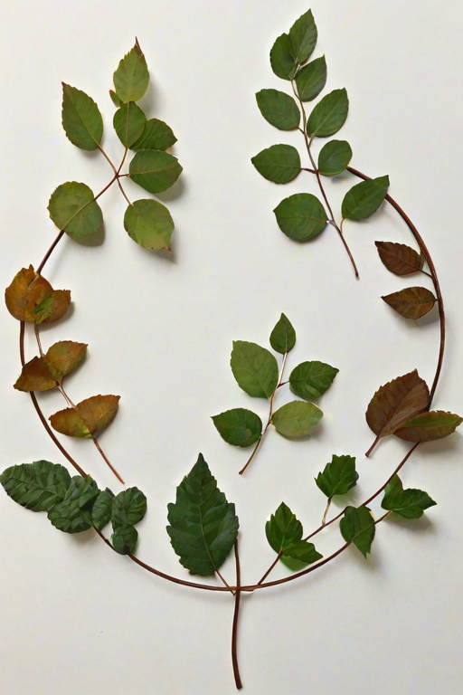 circle with leaves
