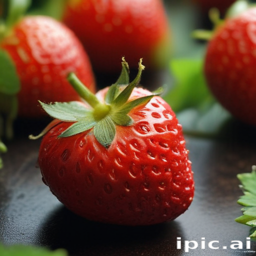 Fresh and Juicy Strawberries Surrounded by Lush Green Leaves in a Bowl.