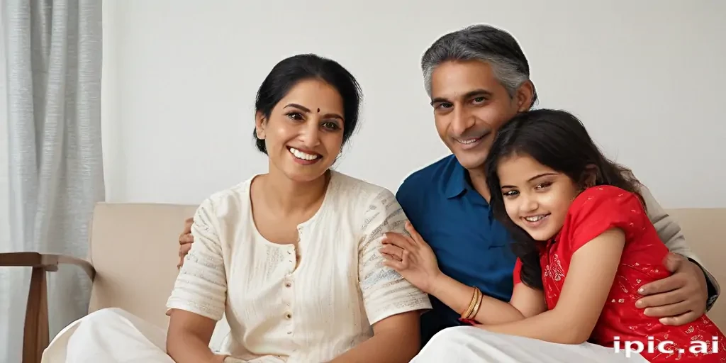 happy indian family