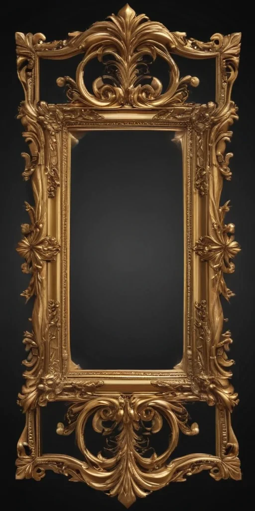 gold frame transparent background