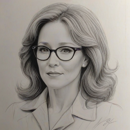 Ravishing Mary McDonnell, pencil sketch, portrait of Stunning woman 1925s in glasses, hair style beatnik, outline, clear lines, fine lines, 8k