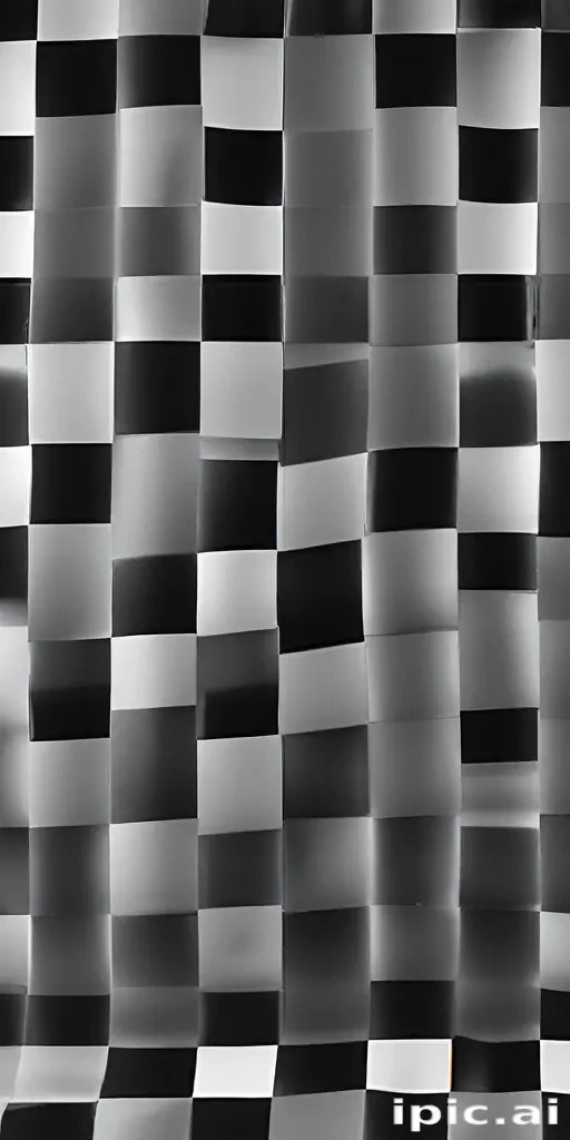 black and white checkered background