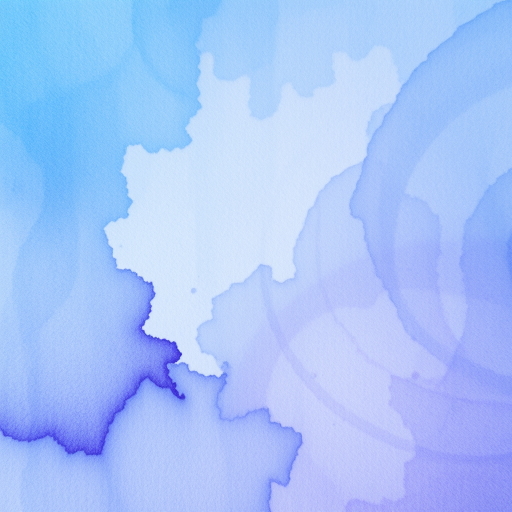 Generate a soft abstract watercolor texture with cool blue and purple tones, using a Canon EOS R5 camera, f/2.8 aperture, ISO 200, 50mm lens, top-down view, in natural light for enhanced clarity and detail.