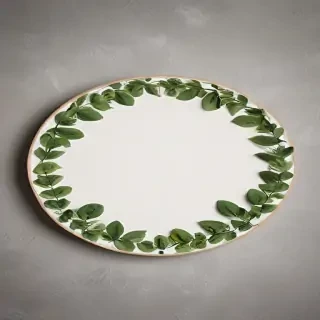 circle with leaves