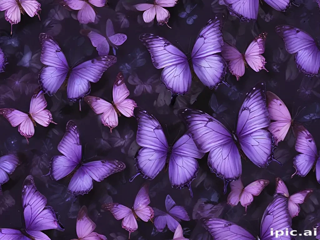 purple butterflies