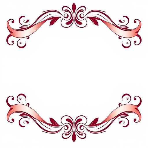 Create an elegant, blank ornate banner with flowing ribbon designs on both ends, high resolution, shot with a Canon EOS R5 at f/2.8, ISO 100, 50mm lens, natural diffused light, top-down view.