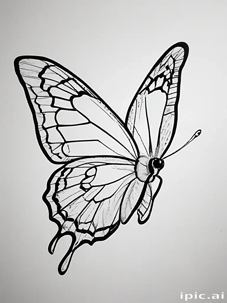 butterfly drawing outline