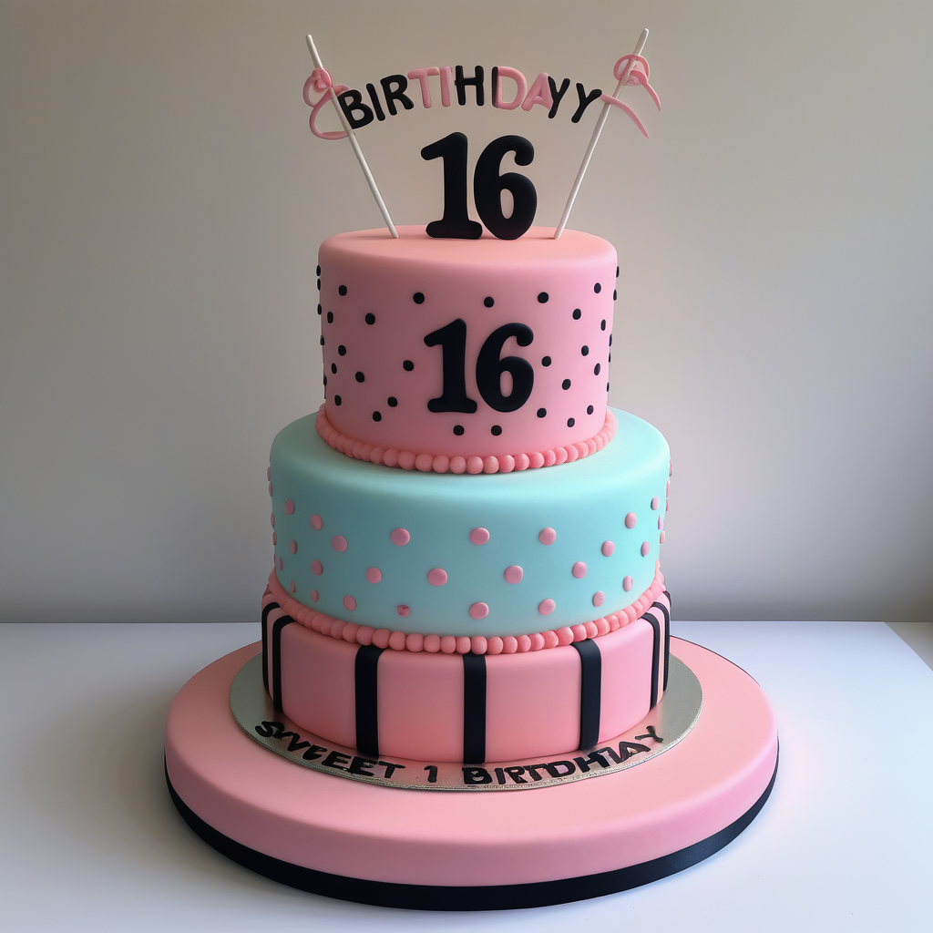 sweet 16 birthday cakes 1 tier