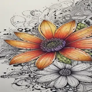 flower doodle art