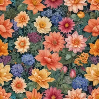 color drawing flowers