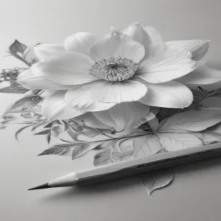 pencil drawings of flowers