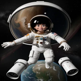 astronaut cartoon