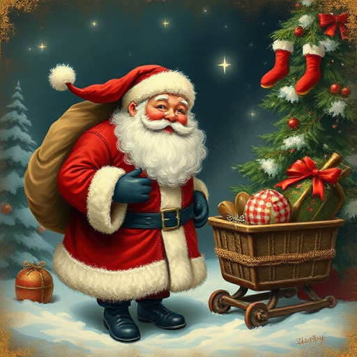 vintage santa images free
