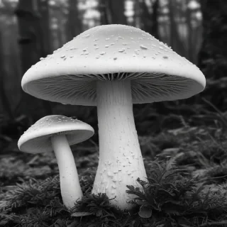 mushroom clipart black and white