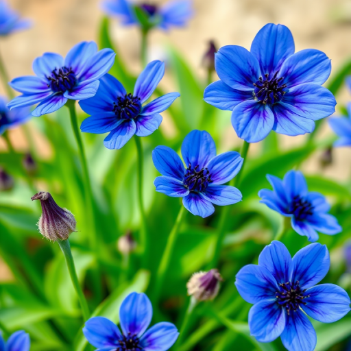 blue flowers png