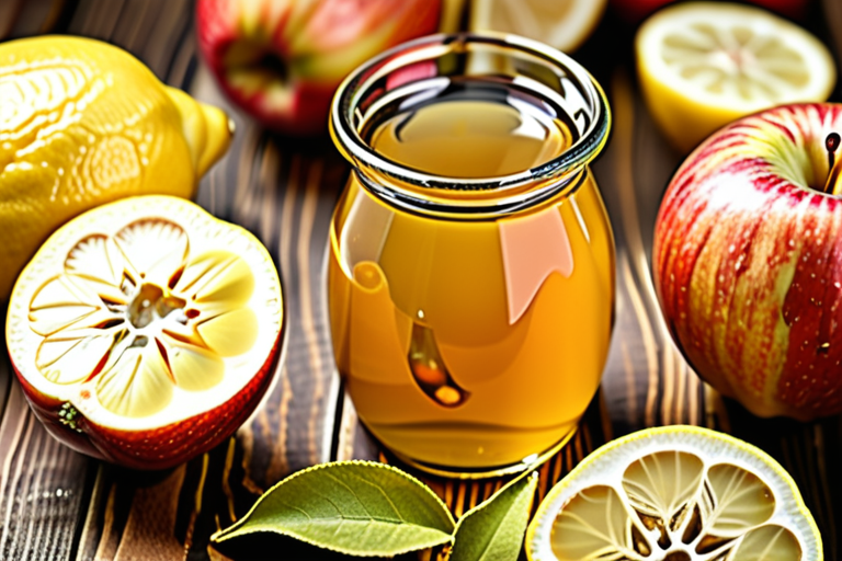 apple cider vinegar with lemon
