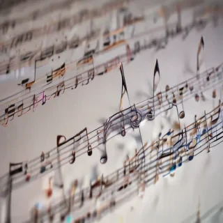 transparent music notes